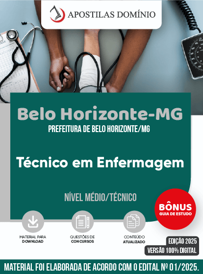 Apostila Prefeitura de Belo Horizonte/MG 2025 - Técnico em Enfermagem