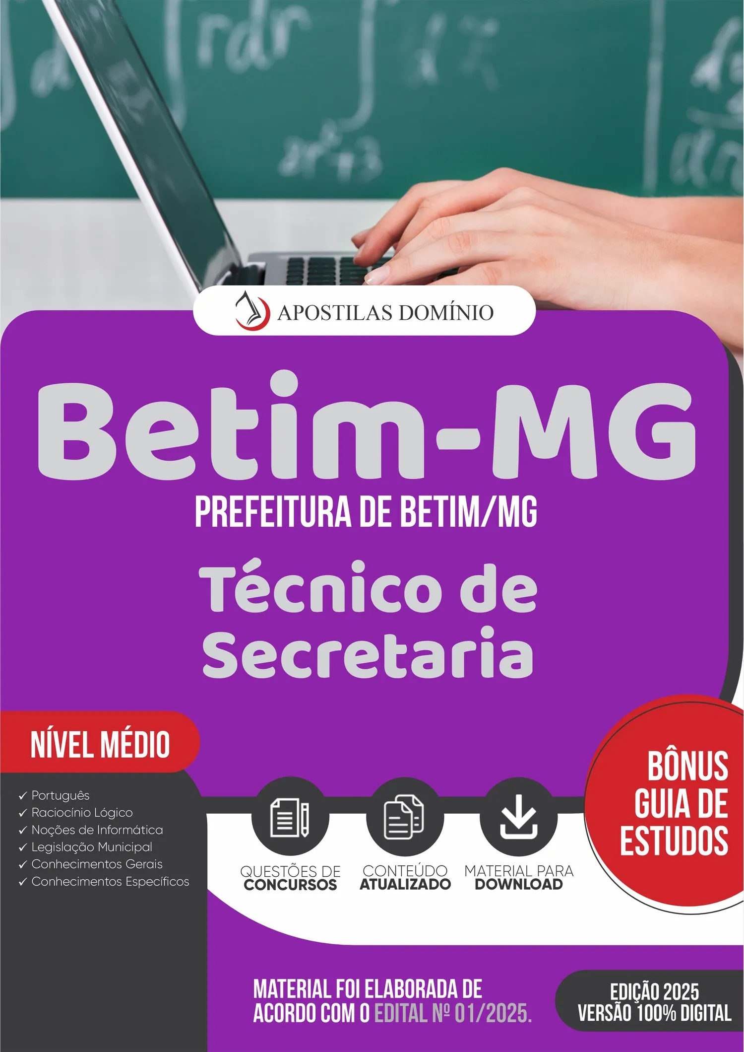 Apostila Prefeitura de Betim/MG 2025 - Técnico de Secretaria