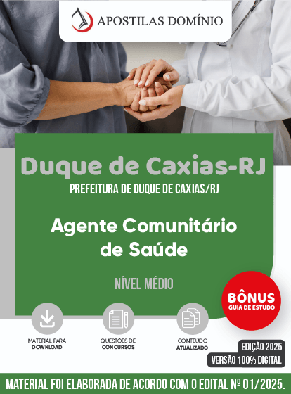 Apostila Prefeitura de Duque de Caxias/RJ 2025 - Agente Comunitário de Saúde