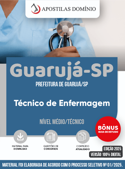 Apostila Prefeitura de Guarujá/SP 2025 - Técnico de Enfermagem