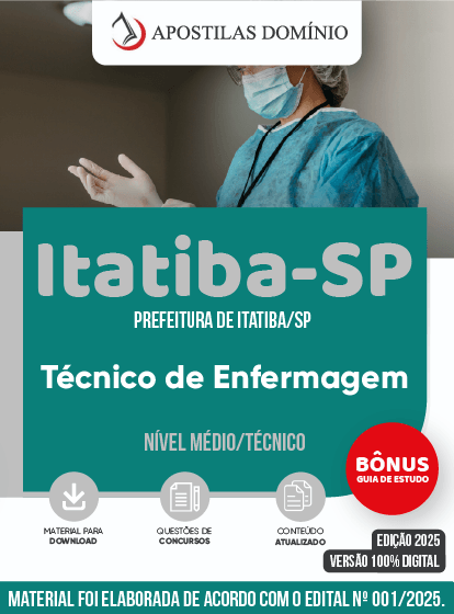 Apostila Prefeitura de Itatiba/SP 2025 - Técnico de Enfermagem
