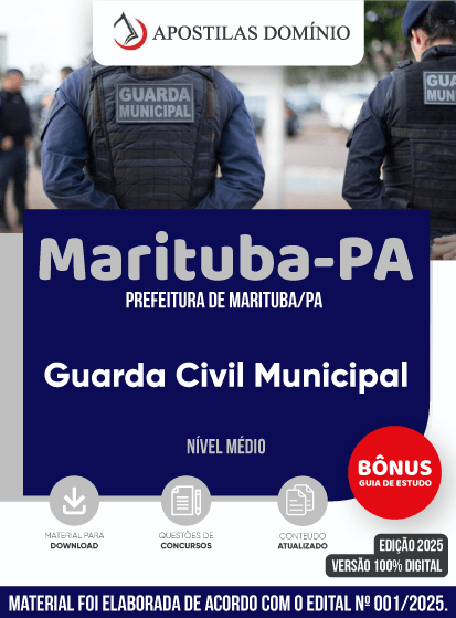 Apostila Prefeitura de Marituba/PA 2025 - Guarda Civil Municipal
