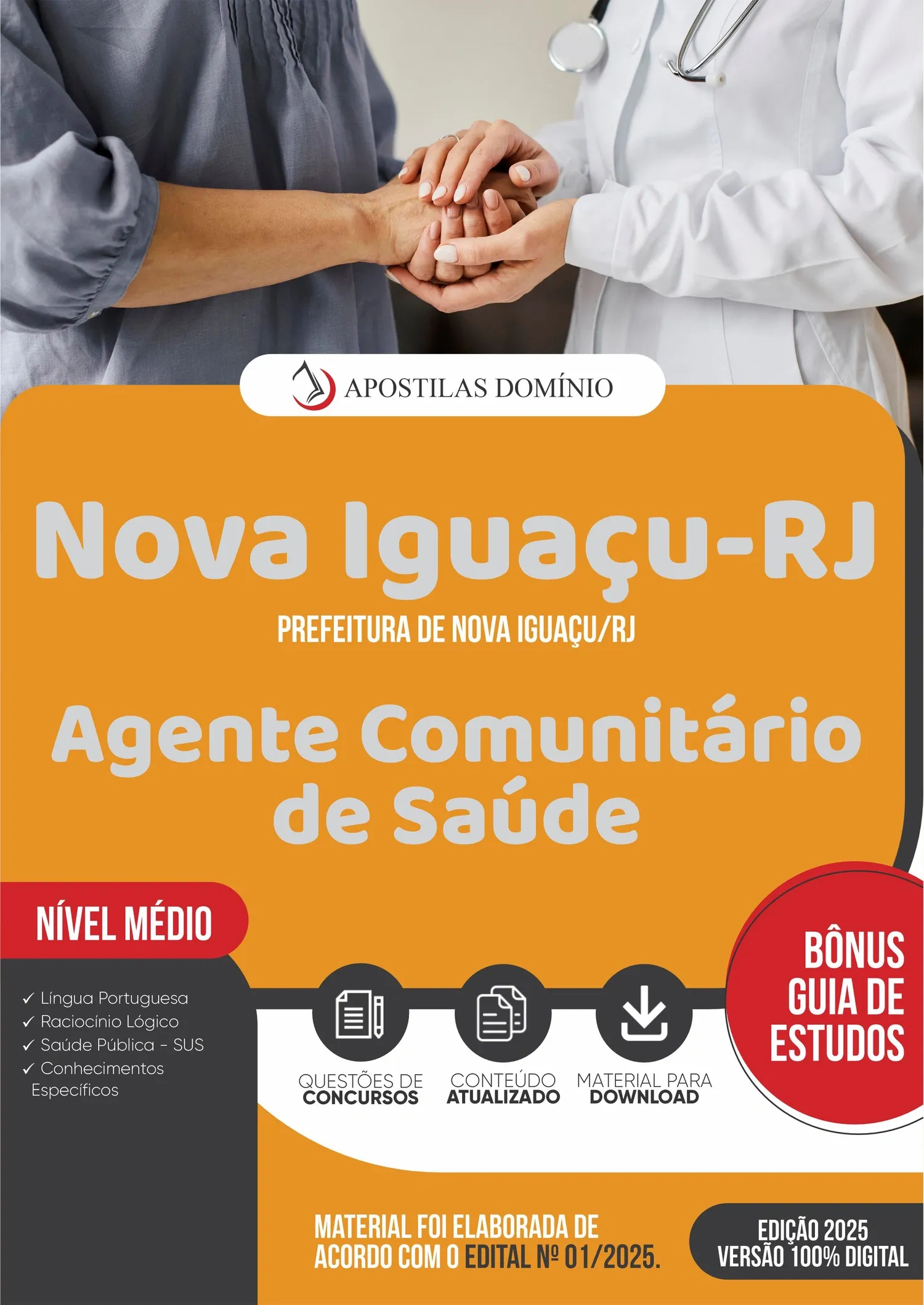 Apostila Prefeitura de Nova Iguaçu/RJ 2025 - Agente Comunitário de Saúde