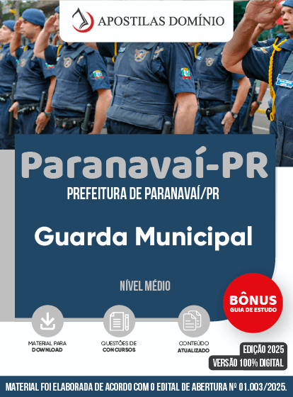 Apostila Prefeitura de Paranavaí/PR 2025 - Guarda Municipal