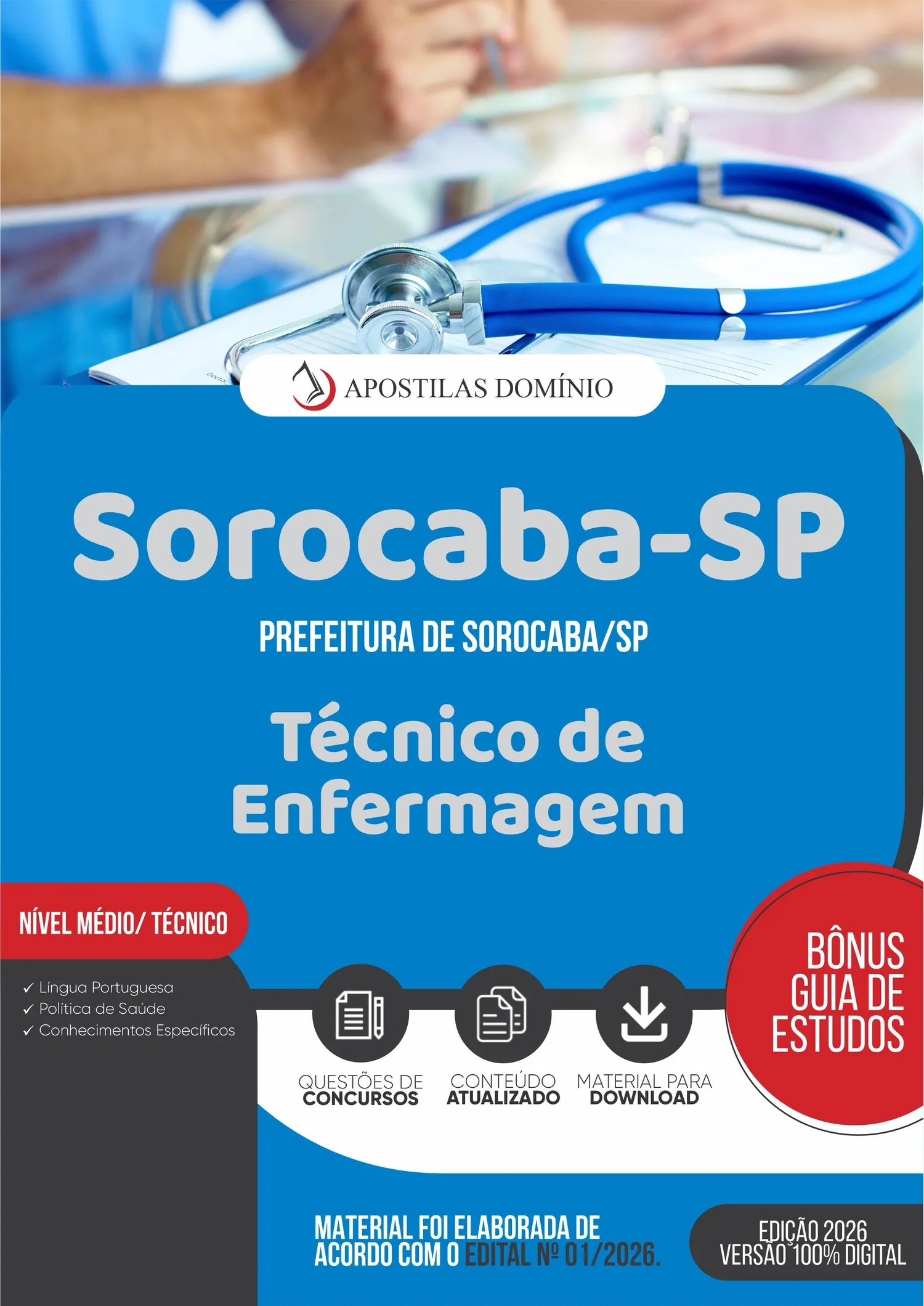 Apostila Prefeitura de Sorocaba/SP 2026 - Técnico de Enfermagem