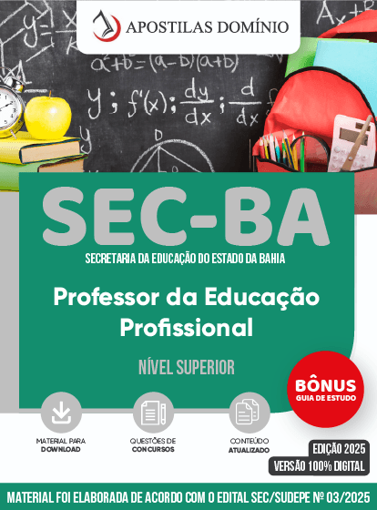Apostila SEC-BA 2025 - Professor da Educação Profissional