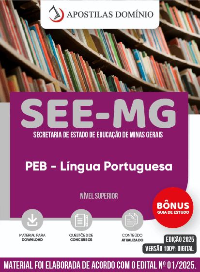 Apostila SEE-MG 2025 - PEB - Língua Portuguesa