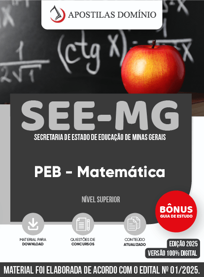 Apostila SEE-MG 2025 - PEB - Matemática