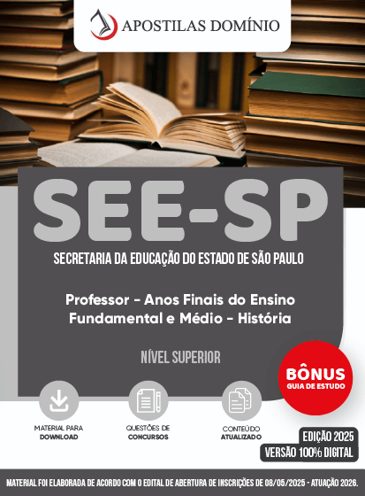 Apostila SEE-SP 2026 - Professor de Ensino Fundamental e Médio - História