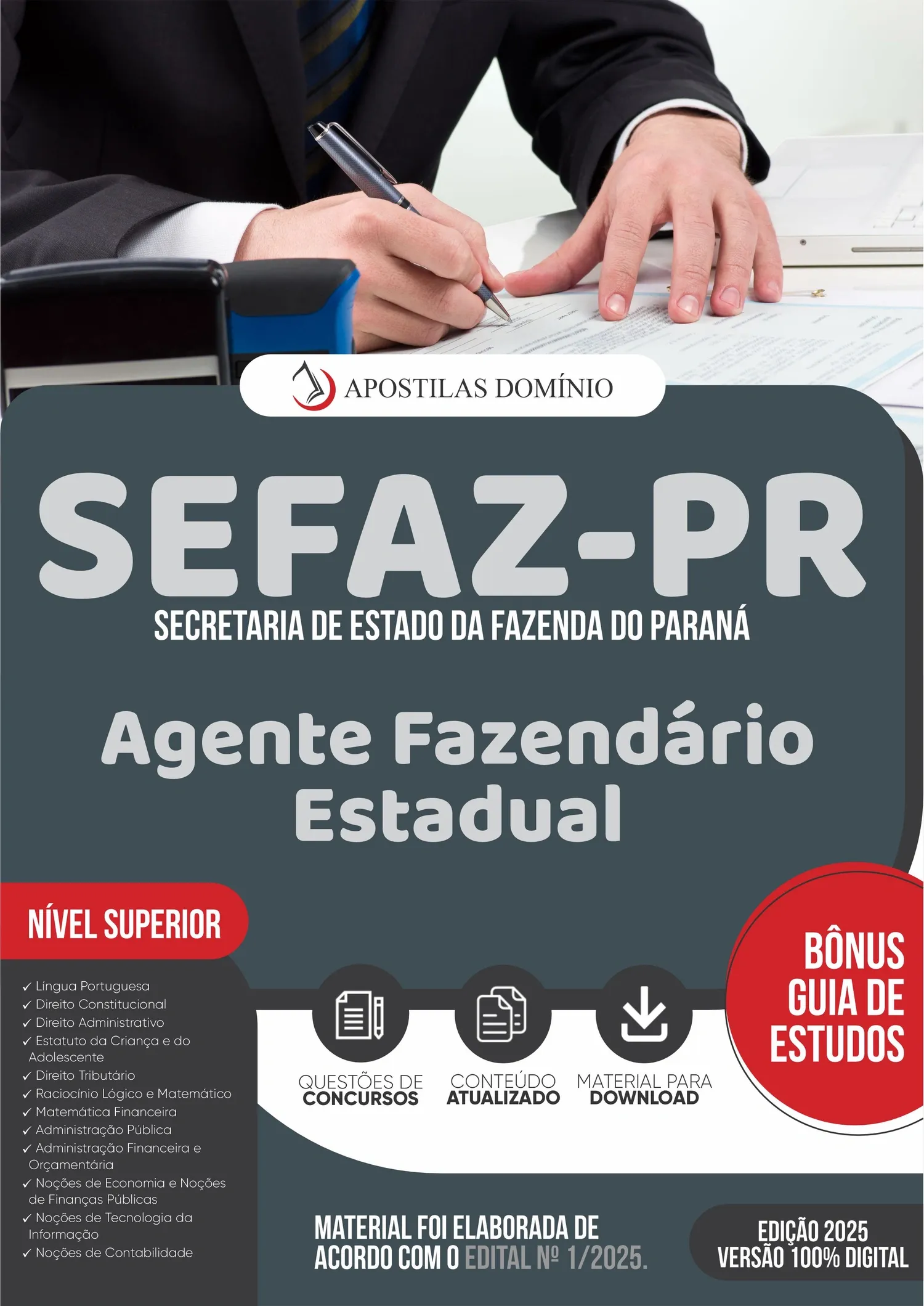 Apostila SEFAZ/PR 2025 - Agente Fazendário Estadual