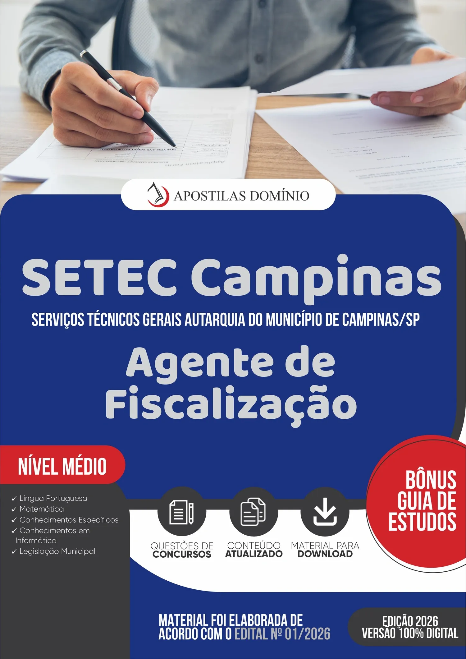Apostila SETEC Campinas 2026 - Agente de Fiscalização