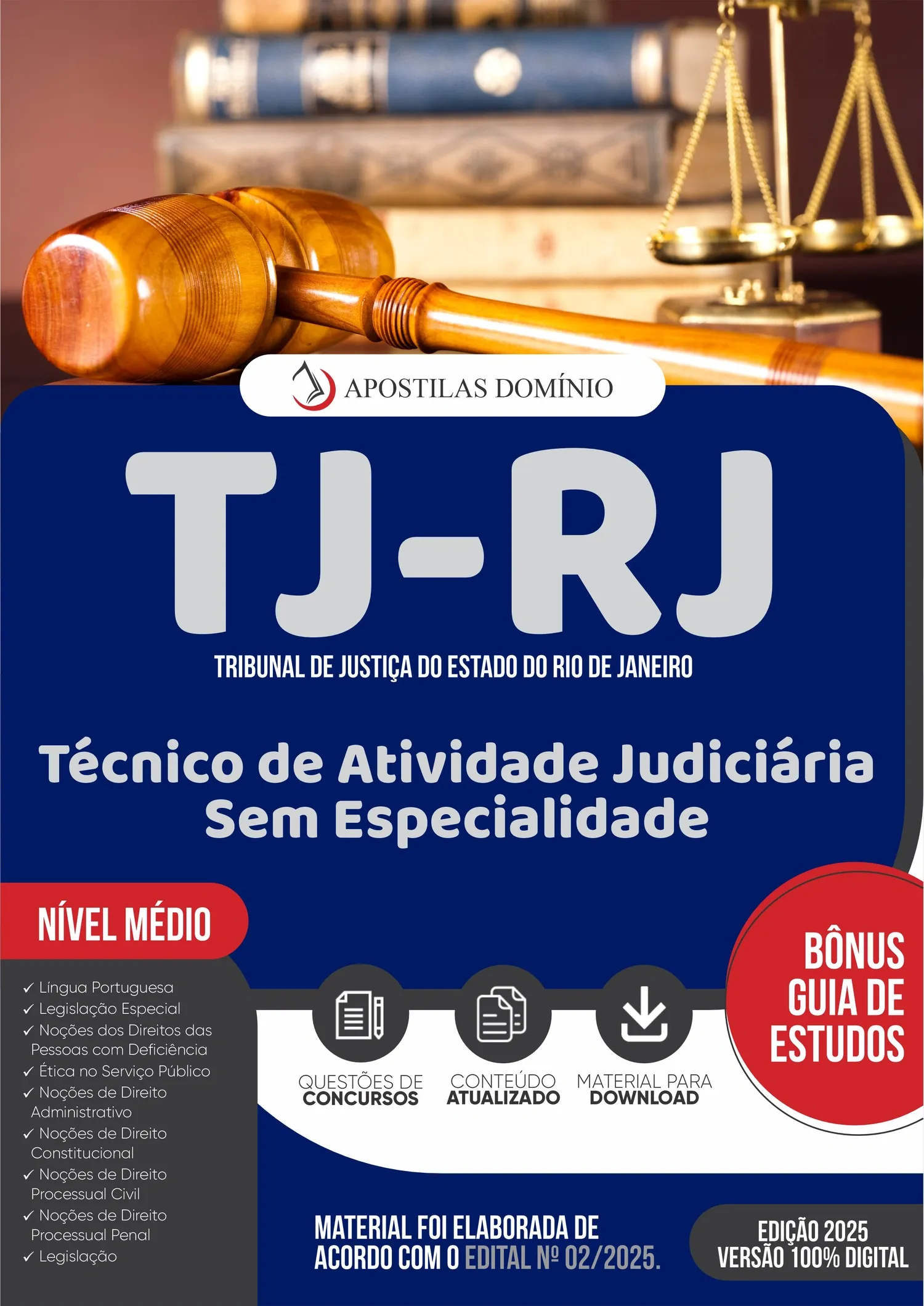 Apostila TJ/RJ 2025 - Técnico de Atividade Judiciária