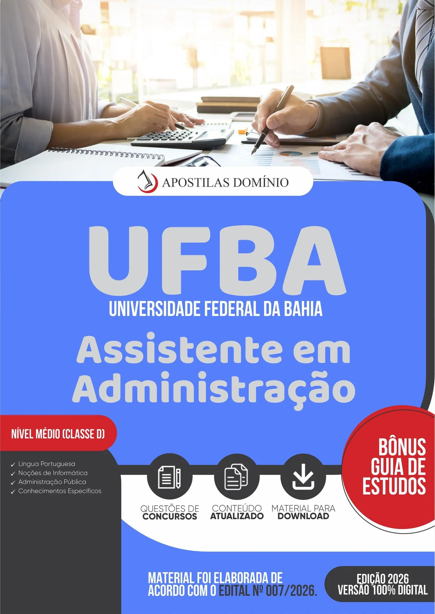 Apostila UFBA 2026 - Assistente em Administração