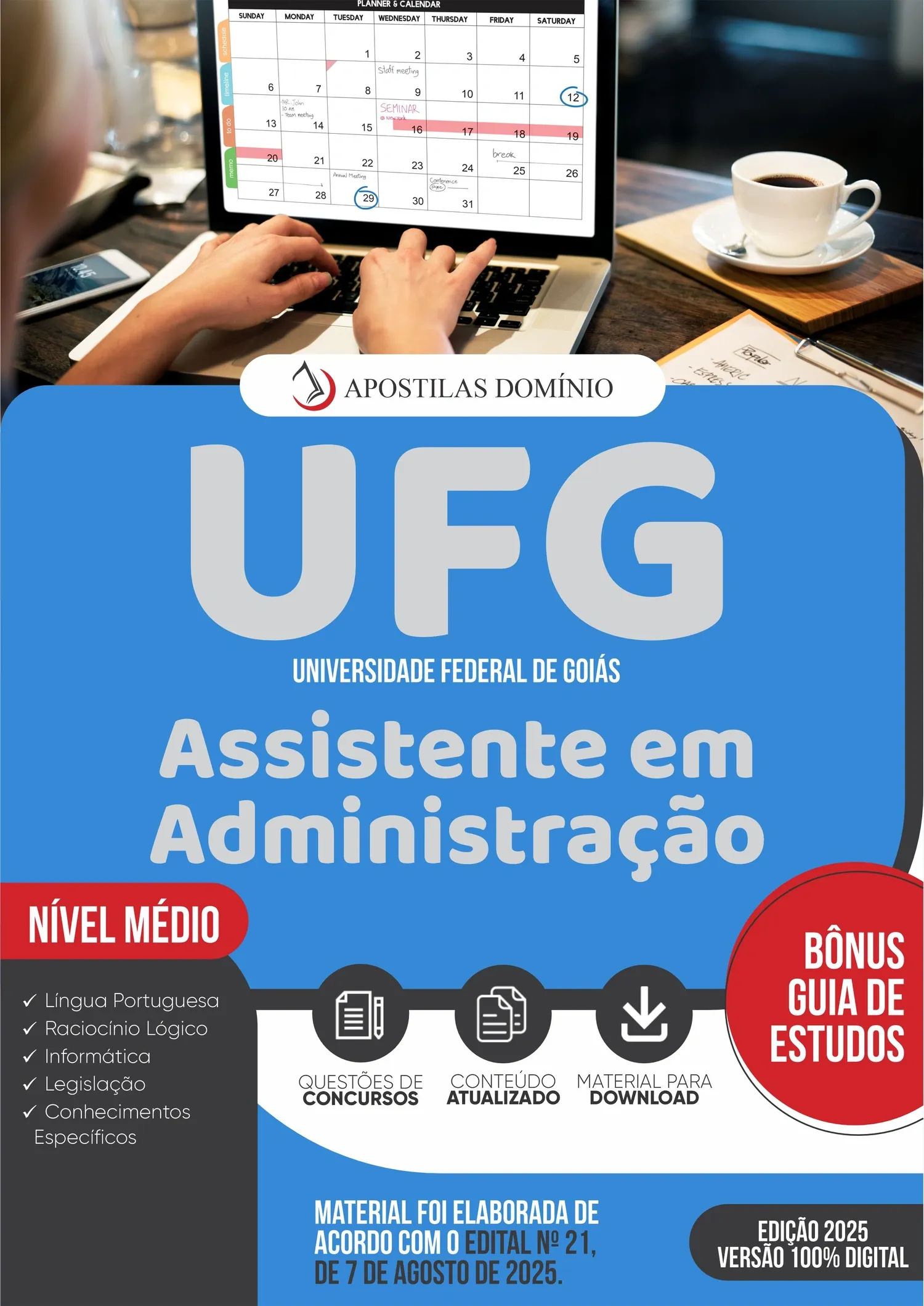 Apostila UFG 2025 - Assistente em Administração