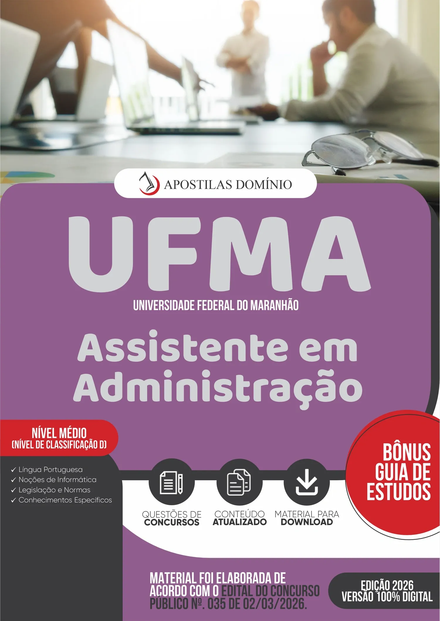 Apostila UFMA 2026 - Assistente em Administração