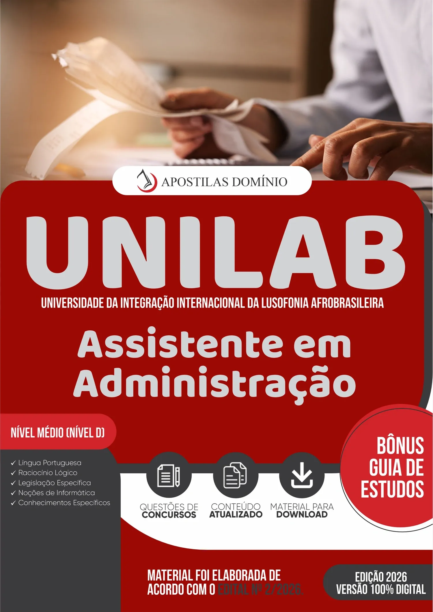Apostila UNILAB 2026 - Assistente em Administração