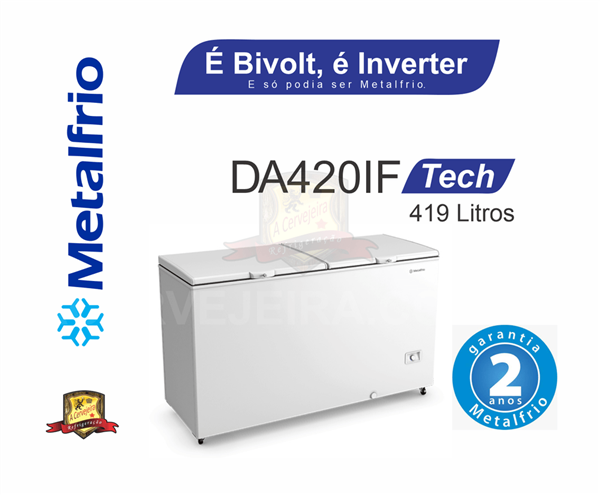 Freezer Metalfrio Inverter Bivolt Horizontal 02 tampas fechada