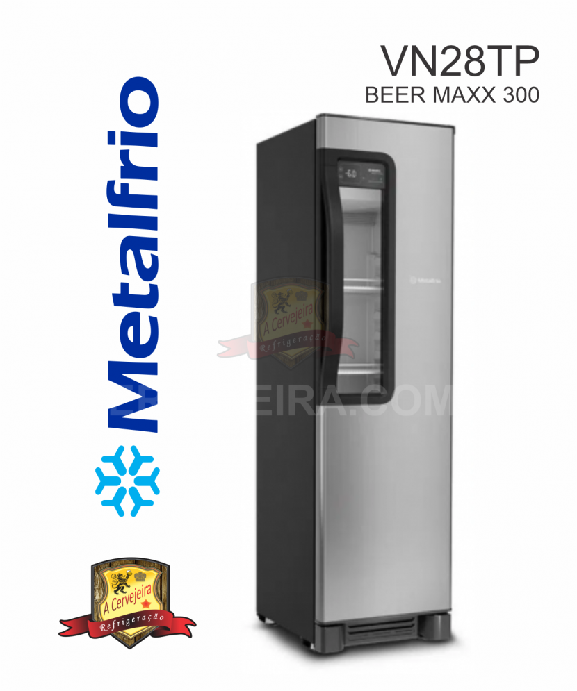 Cervejeira BEER MAXX 300 Inox Slim Metalfrio Porta c/ Visor 336L