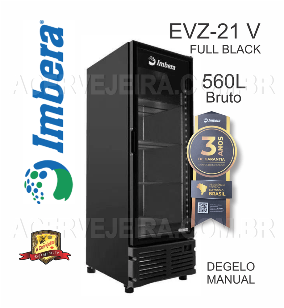 Conservador/ Freezer Vertical Tripla Ação 560L Imbera Porta Vidro