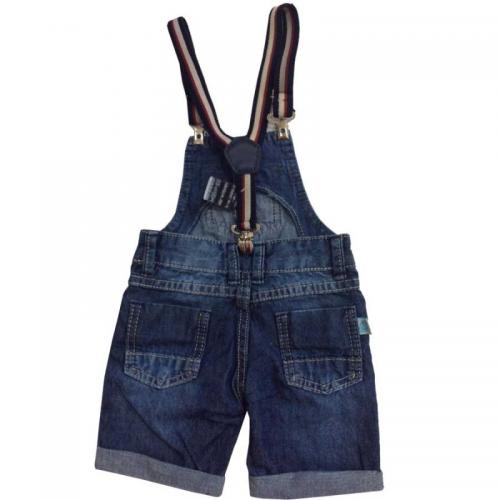 Jardineira Jeans Para Bebe Menino Tamanho P Ao G