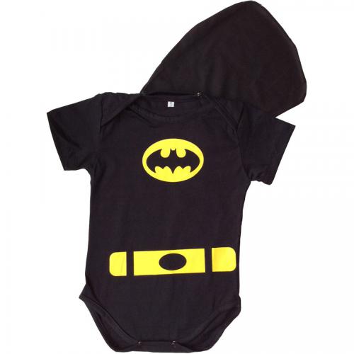 Body Manga Curta Para Bebe Tema Batman