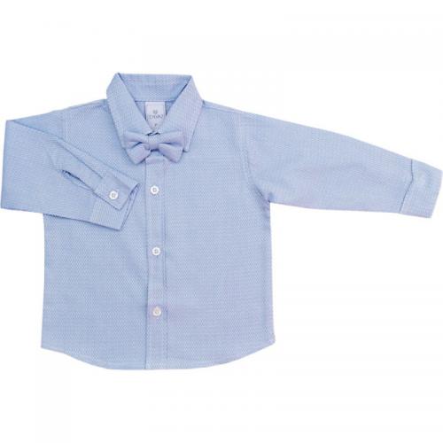 camisa social azul bebe